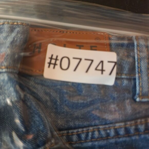 HDLTE Jeans Womens Large Faded Stretch High Rise Wide Leg - Picture 14 of 14